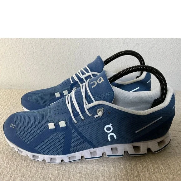 On Cloud Womens 8.5 Denim Blue Running Shoes Sneakers CloudTec Mesh 19.4026 - Picture 8 of 12